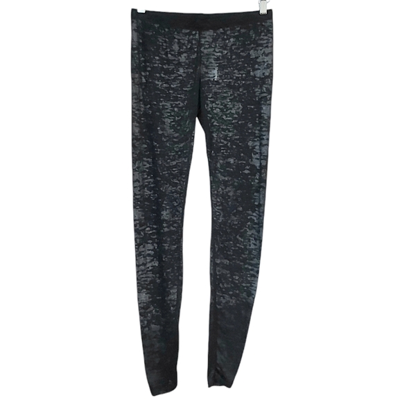 Tart leggings womens M black footless semi sheer devore burnout design - Picture 1 of 7